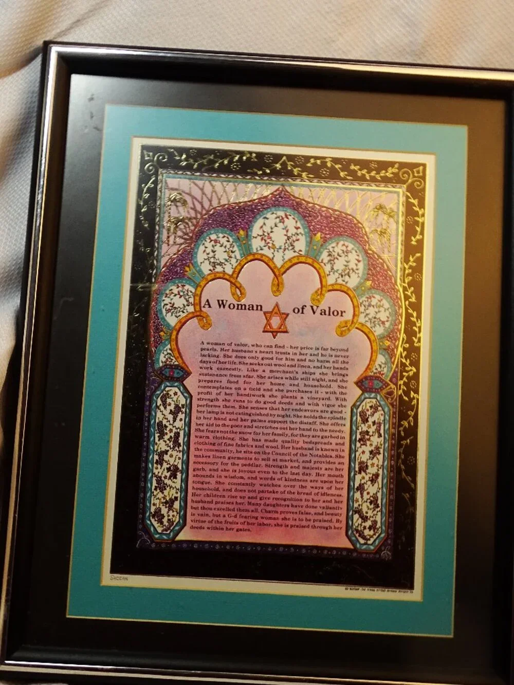 Woman of Valor Beautifully Colored Framed